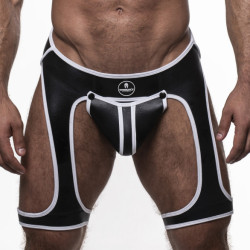 Sparta's Harness Backless Snax Noir-Blanc